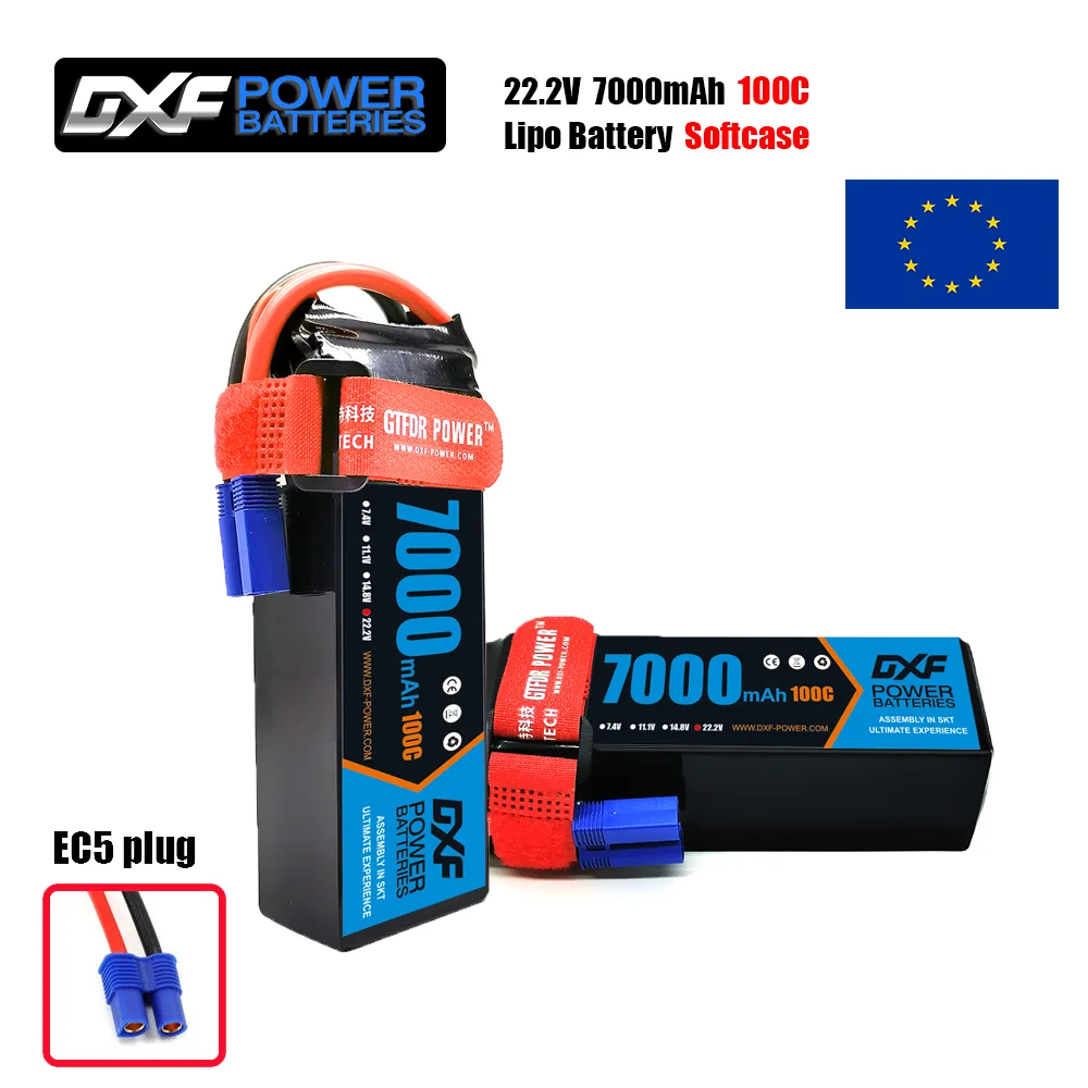 DXF 6S Lipo Battery 22.2V 7000 - огляд і ціна 6S Lipo Battery 22.2V 5000Mah