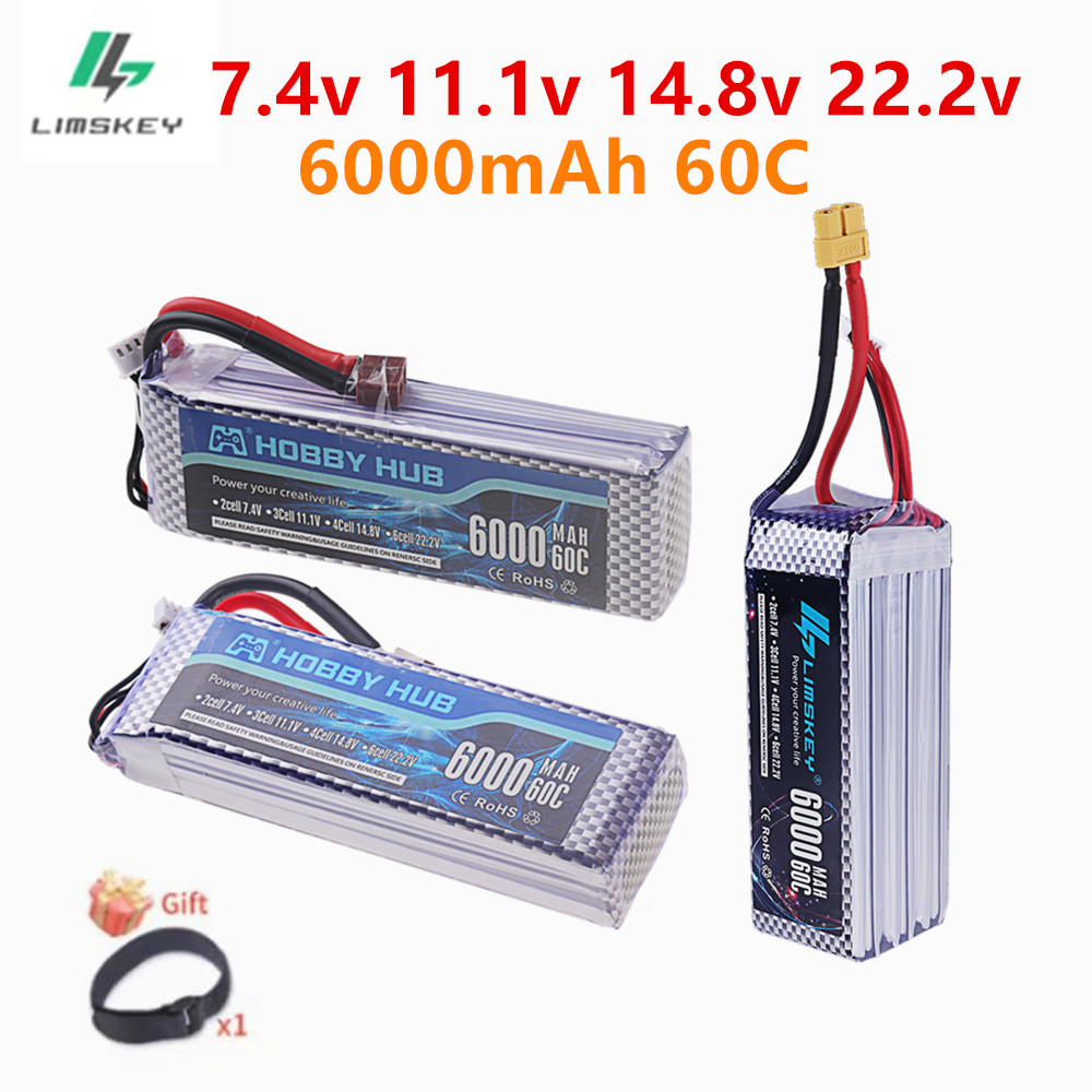 7.4V 11.1V 14.8V 22.2V 6000mAh - огляд і ціна 4S Lipo Battery 14.8V 6000Mah